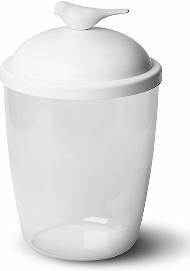 Qualy Vase Allgemeine Verwendung mit Deckel Kunststoff Grün 16.5x27.8cm