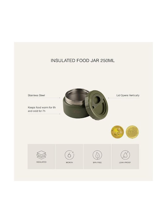 Citron Δοχείο Φαγητού Inox Μπλε 250ml