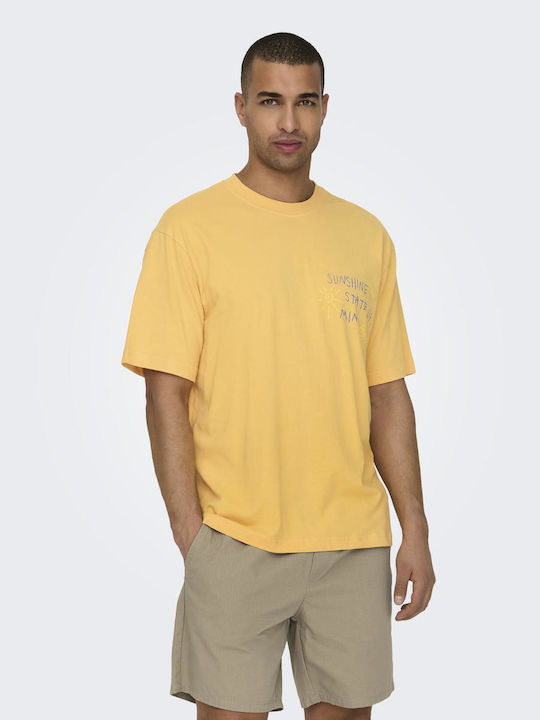 Only & Sons Men's T-shirt Yellow