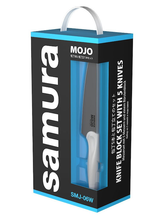 Samura Mojo Knife Set with Base from Stainless Steel 5 Pieces