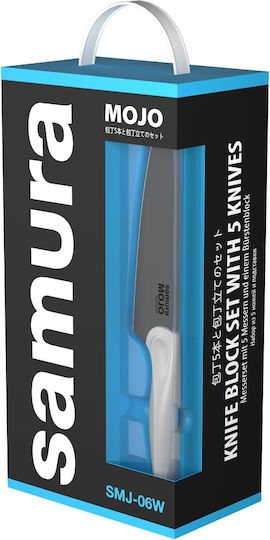 Samura Mojo Knife Set with Base from Stainless Steel 5 Pieces