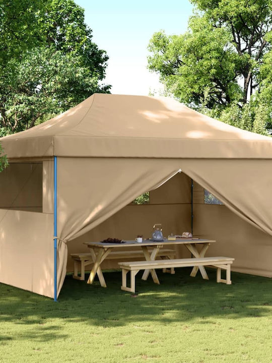 vidaXL Garden Freestanding Gazebo Beige 4.4x2.92cm