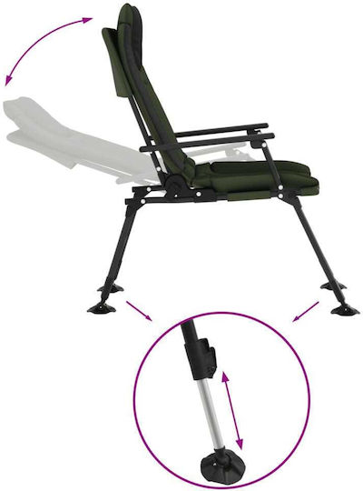 vidaXL Lounger-Armchair Beach Green 61x92x100cm