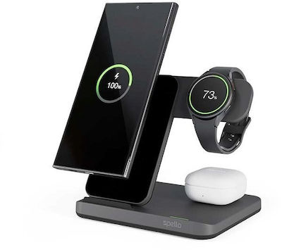 Epico Wireless Charger (Qi Pad) 15W Black (3in1 Spello)