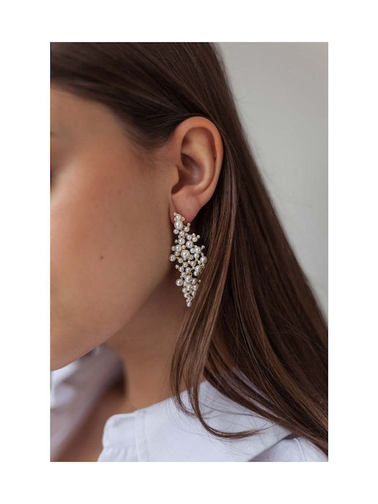 Ania Kruk Earrings made of Silver Gold Plated with Pearls