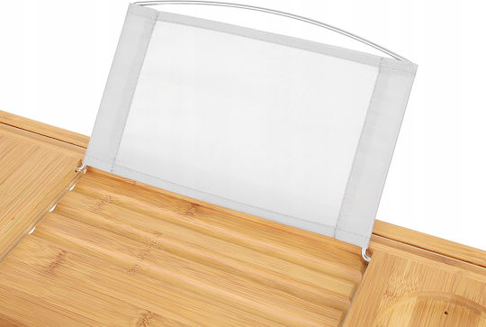 Επιτοίχια Ραφιέρα Μπάνιου Bamboo 112x23x4.5cm Μπεζ
