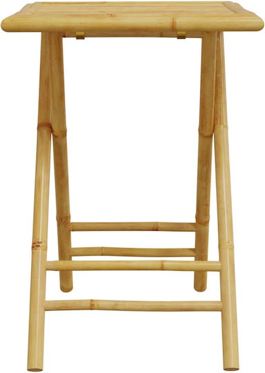 Tisch für kleine Außenbereiche aus Bambus Zusammenklappbar Bamboo 55x55x75cm