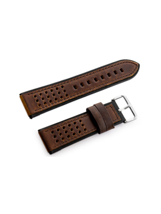 Pacific Leather Strap Brown 20mm