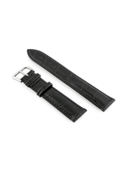 Pacific Leather Strap Black 22mm