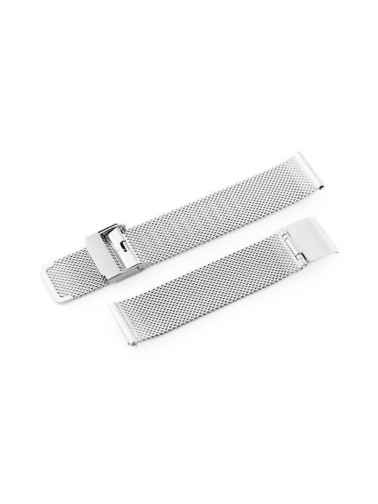 Bisset Μεταλλικό Μπρασελέ Ασημί 12mm
