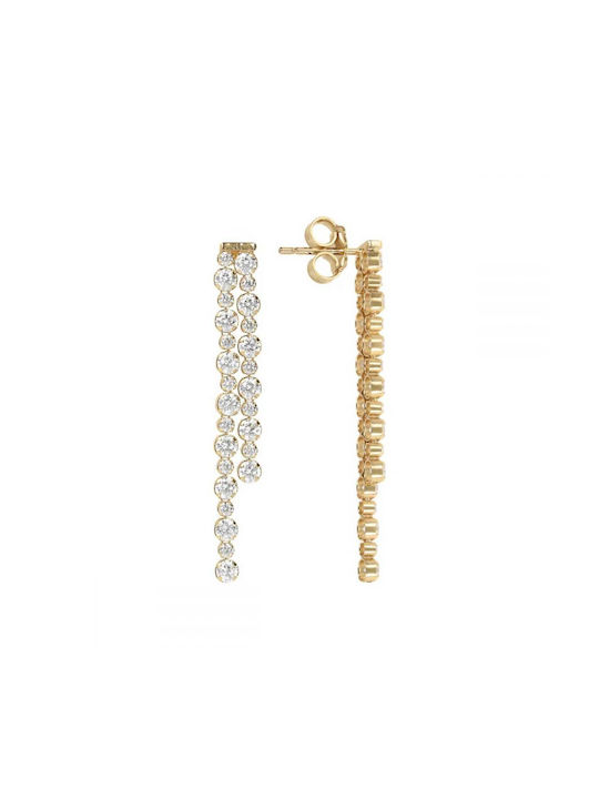 Bronzallure Earrings Gold Plated with Stones