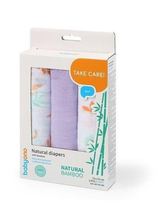 Babyono Muslin Burp Cloths Fialové BN397/08