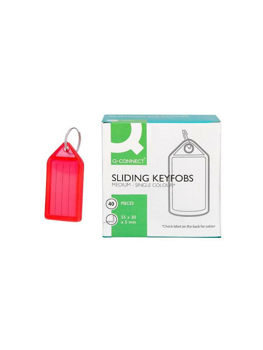Q-Connect Set Keychain Red 40pcs