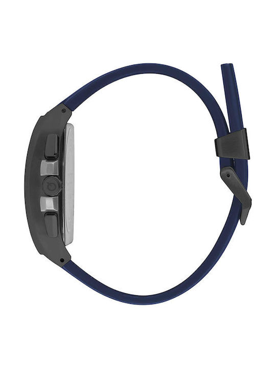 Quantum Hunter Watch Battery with Blue Rubber Strap