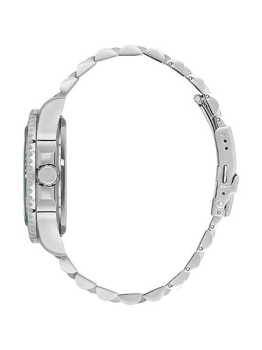 Quantum Watch Automatic with Silver Metal Bracelet