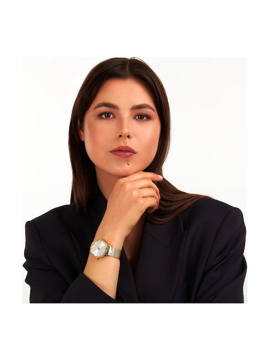 Trussardi City Life Women's Watch with White Metal Bracelet