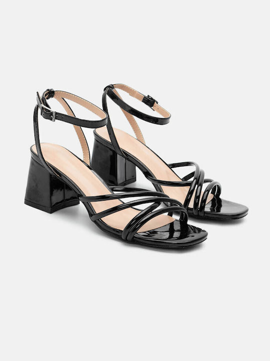 Tulipano Women's Sandals with Ankle Strap Black