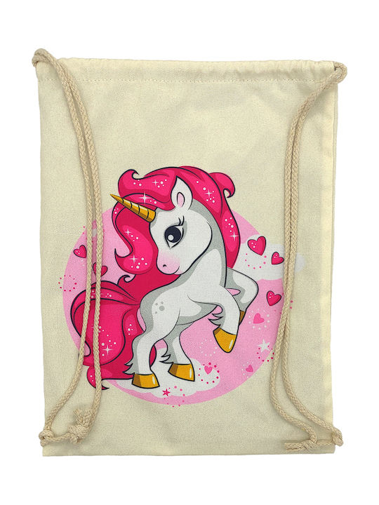 Gift-Me Unicorn Παιδική Τσάντα Πλάτης Λευκή 42x32εκ.