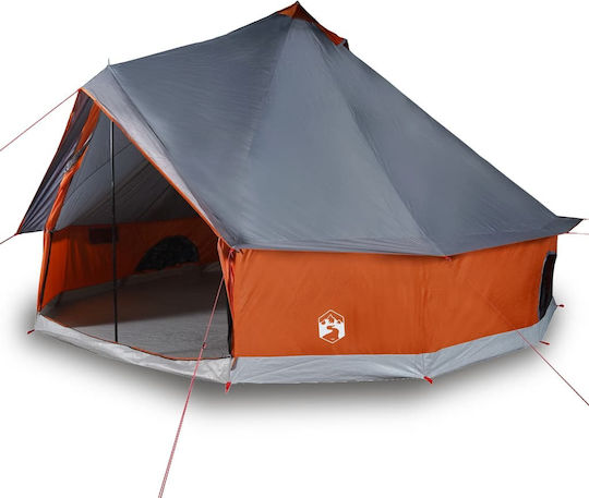 vidaXL Tipi 8 Personen Campingzelt Orange für 8 Personen 410x410x250cm