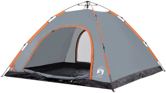 vidaXL Camping Tent Igloo Gray for 5 People 300x300x185cm Grey/Orange