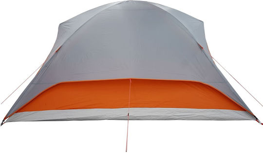 vidaXL Camping Tent Orange for 6 People 455x370x175cm
