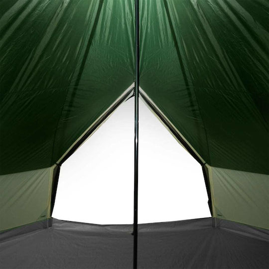 vidaXL Camping Tent Teepee Green for 8 People 410x410x250cm