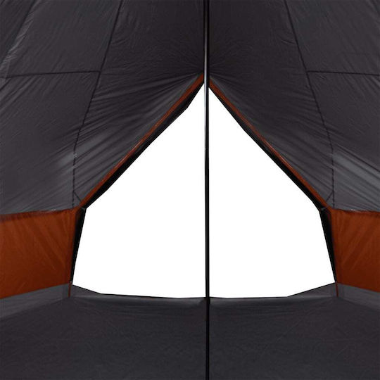 vidaXL Tipi 8 Personen Campingzelt Orange für 8 Personen 410x410x250cm