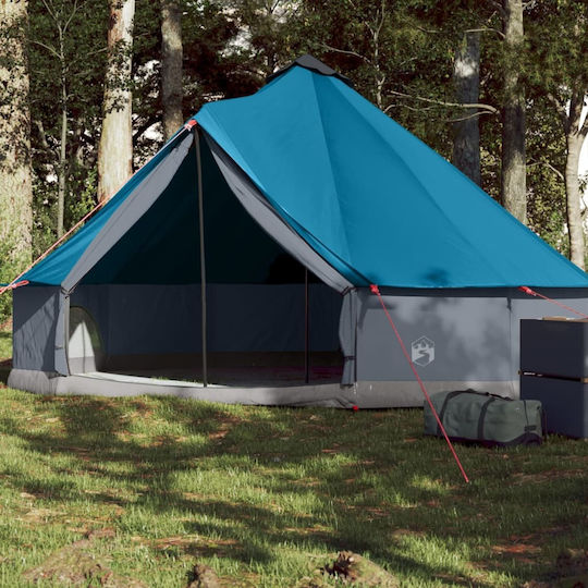 vidaXL Campingzelt Teepee Blau Für 6 Personen