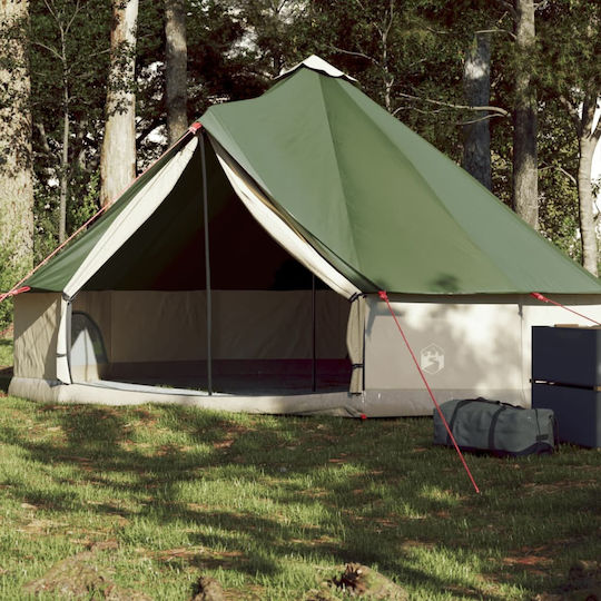 vidaXL Campingzelt Teepee Grüne für 6 Personen 305x305x200cm