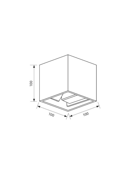 Vivalux Stark Επιτοίχιο Εξωτερικό Φωτιστικό LED IP65 6W με Ρυθμιζόμενο Λευκό Φως 10x10x10εκ.