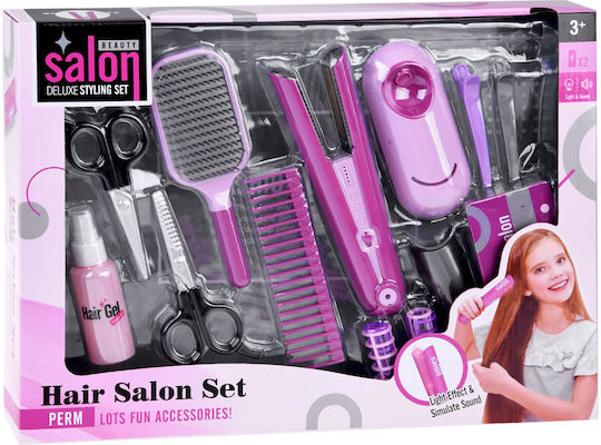 Jokomisiada Set Hair Salon & Hair Straightener Brush Friseurspiel