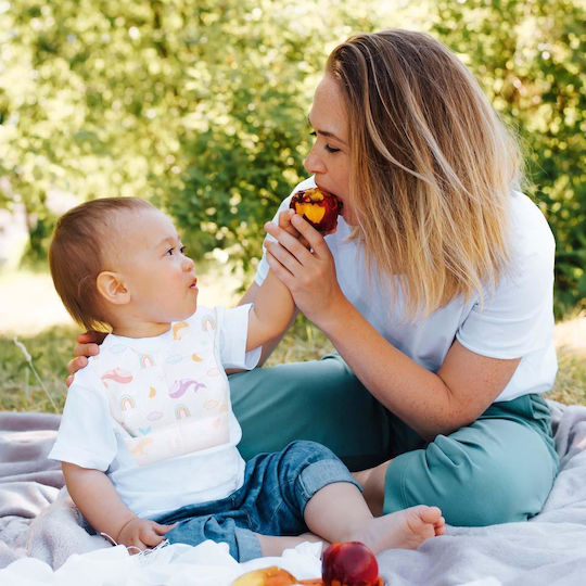 Babyono Αδιάβροχη Σαλιάρα Πλαστική με Τσέπη 10τμχ