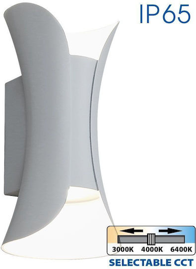 Vivalux Wall-Mounted Outdoor Light LED IP65 10W with Adjustable White Light 10x20x8εκ.