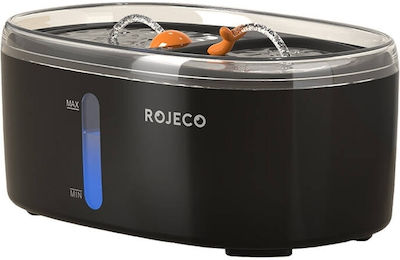 Rojeco Kunststoff Ersatzteil für Futter- & Wasserspender für Katzen Schwarz für Futter & Wasser 2.5lt