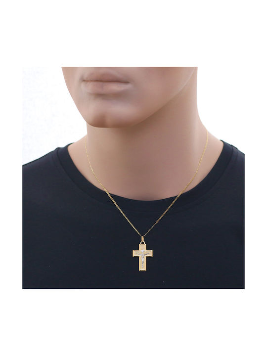 Herren Gold Kreuz 14K mit dem Gekreuzigten