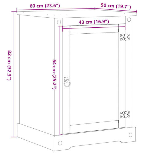 vidaXL Έπιπλο Hi-Fi Καφέ 50x60x82cm