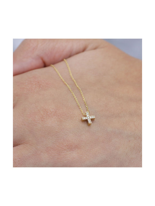 Women's Gold Cross 18K with Chain