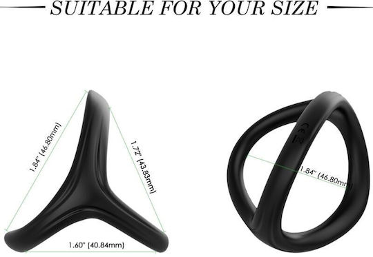 Armony Cock Ring Schwanz Silikon Schwarz