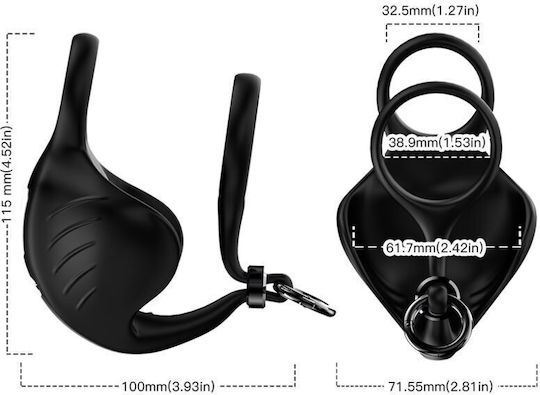 Armony Cock Ring Schwanz Schwarz
