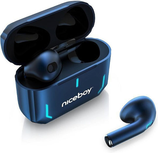 Niceboy HIVE SpacePods In-ear Bluetooth Handsfree Ακουστικά με Θήκη Φόρτισης Μπλε