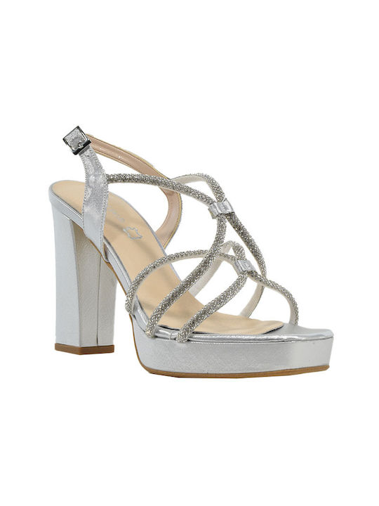 Piedini Damen Sandalen in Silber Farbe