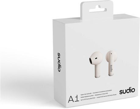Sudio A1 In-ear Bluetooth Handsfree Ακουστικά με Θήκη Φόρτισης Λευκά