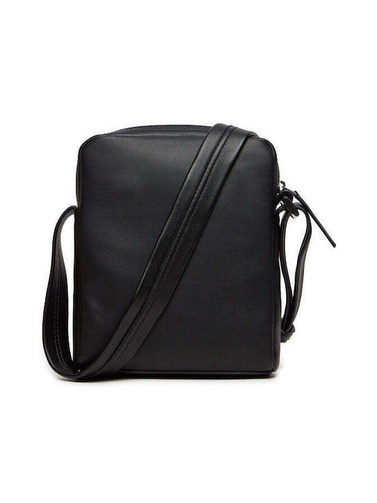 Calvin Klein Artificial Leather Shoulder / Crossbody Bag with Zipper & Internal Compartments Black 16.5x5x22cm