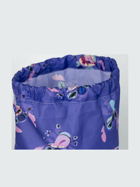 Disney Stitch Παιδική Τσάντα Πουγκί Μωβ 39x30εκ.