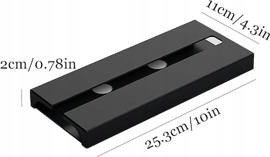 Wine Glass Holder Double Black Matt