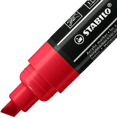 Stabilo Acrylic Marker 10mm Karmínový