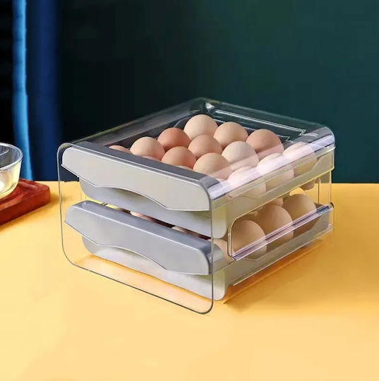 Kühlschrank-Organisator für 32 Eier 22.5x21.5x14cm