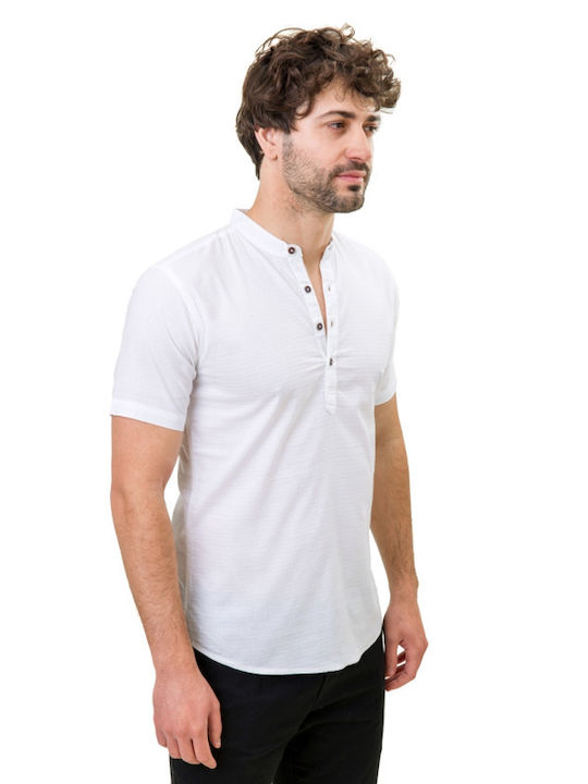 Pronomio Men's Shirt Short Sleeve Cotton White