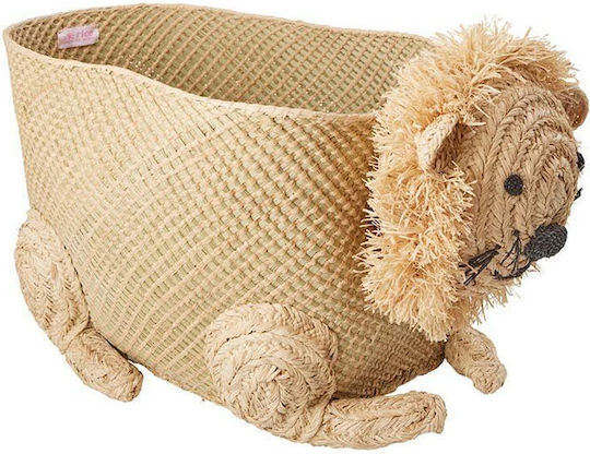 Rice Children's Storage Basket made of Straw Beige 40x30x49cm 1pcs