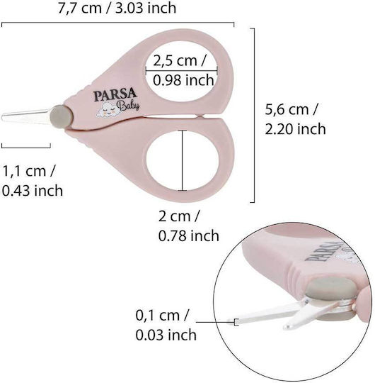 Parsa Baby-Nagelschere Rosa 1Stück